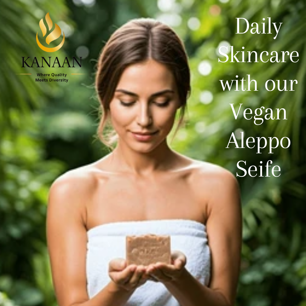 Kanaan Aleppo Soap – 2 Piece with Loofah (40% Laurel Oil, 60% Olive Oil, 200g)
